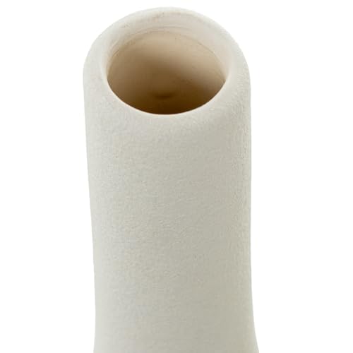 Vase en céramique DRW de table beige crème design ajouré - 4