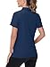 TACVASEN Women Polo Shirts Dry Fit Sun Protection Shirt V-Neck Short Sleeve Polos Lightweight SPF Golf Tops, Navy, S