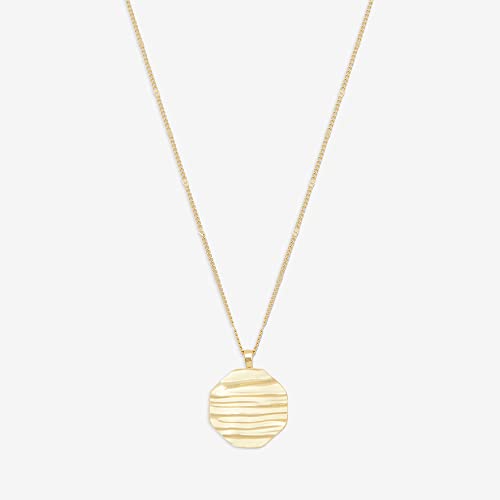 gorjana - Sunset Coin Necklace 17 1/8" - 18k Gold Plated Brass - Unique Sunset Design - Spring Ring Closure - Versatile Layering Piece - Daily Elegance3