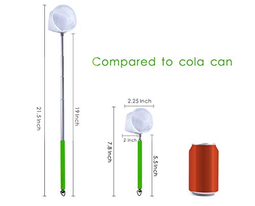 Carefree Fish Aquarium Stainless Steel Small Fishing Net, Extendable Handle Shrimp Net, Soft Light Tiny Net, Fish Tank Cleaner Long Handle(Please Note The Size of The Product) - Thumbnail 4