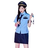 [ブライトララ] ハロウィン コスプレ 仮装 ポリス 制服 警察 警察官 ミニスカポリス 衣装 レディース cos067-BL-M