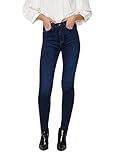 ONLY Damen Highwaist Skinny-Jeans mit Elasthan-Stretch-Anteil. 'Schöne dunkelblaue Skinny Jeans mit hohem Bund, der jeden Po in Form bringt! Dieses Modell, setzt Ihr Hinterteil in Szene und macht eine echt tolle Figur! Durch die verwendete Material Komposition, die hervorragende Verarbeitung und die tolle Passform, garantiert diese Hose einen bequemen und sehr angenehmen Tragekomfort.
