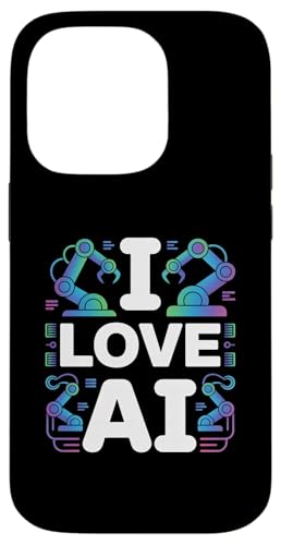 I Love AI Robotics 機械学習 スマホケース iPhone 14 Pro 用