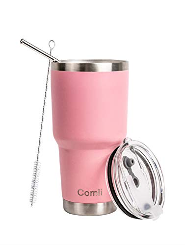 Comli 30oz Pink Tumbler Stainless Steel Double Wall Vacuum Insulated Travel Mug With