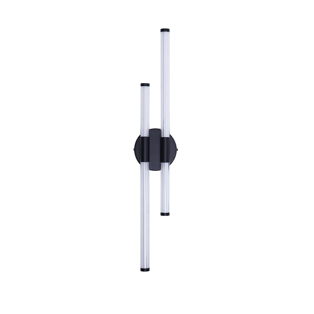 JYBNBBE Modern Wall Sconce Lights for Indoor 26.4'' Linear LED Wall Lamp Long Strip Fixture 18W 3000K Vanity for Living Room Bedroom Vertical Wall Lamps, Black