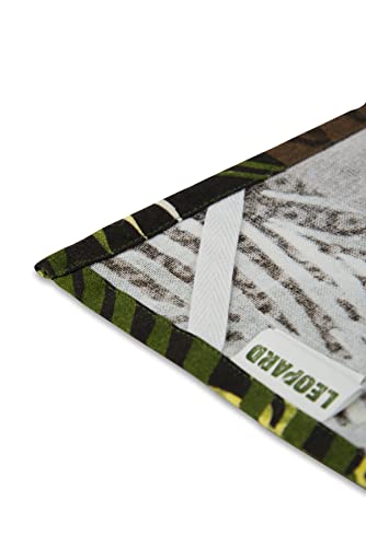 Excelsa Leopard Kitchen Towel 100% Cotton, Cm. 70 x 50, With Hole, Front Decoration Leopard and Back White - Image 2