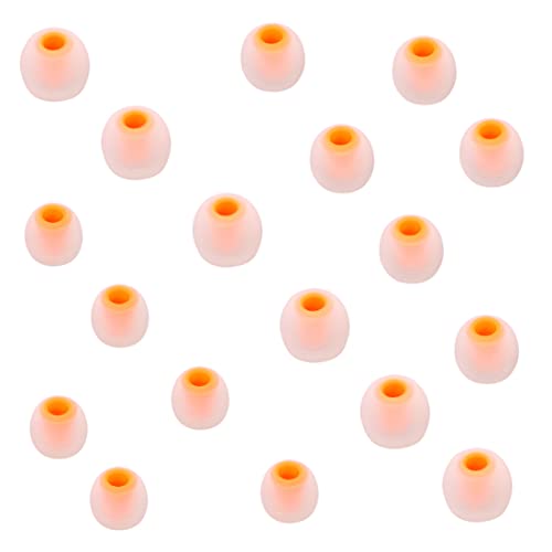 Image of Earbuds Replacement Tips Silicone Earbud Tips Ear Gels Fit for Inner Hole from 3.8mm - 5.1mm Earphones 9 Pairs S /M /L Clear Orange