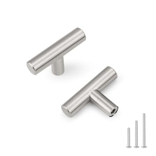 Probrico 10 Pack 2 inch Brushed Nickel Cabinet Knobs Stainless Steel Kitchen Cabinet Handles and Pulls Single Hole Cabinet Knobs 50mm