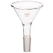 XCD Borosilicate Glass Short Stem Powder Filter Funnel with 75 mm Top Outer Dimension and 24/40 Inner Joint