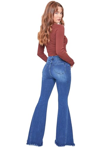 YMI Womens Jeans Gigi High-Rise Extreme Fit & Flare, N1860, 5 Blue4