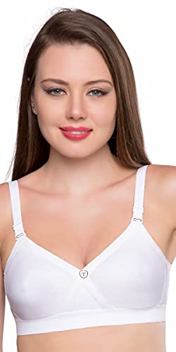 Image of TRYLO KPL Women's Cotton Non-Padded Bra Black /Black Currant /Butter SCOT /Coral /MARUN /Rasberry /Rose Gold /Nude /Sapphire /Skin /White 30 to 40 Available Cups C to I