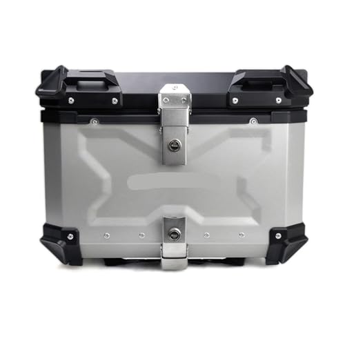 Top case moto 80L aluminium noir universel avec fixation rétractable
