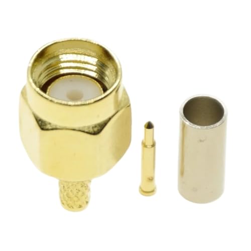 SMA �I�X���X�v���O Ja-ck RPSMA R */F ���������R�l�N�^�������p RG174 RG316 RG58 RG142 RG400 50-3 �P�[�u��(SMA M RG316,10Pcs)