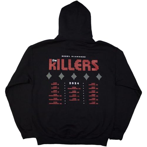 The Killers Tour 24 Rebel Diamonds Pullover Sweat-Shirt À Capuche Size L Rock Off