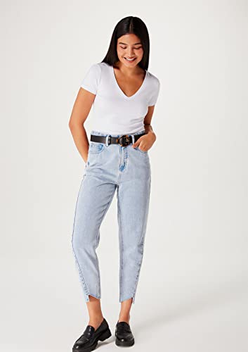 Camiseta Hering básica decote V Feminino, Branco, XG
