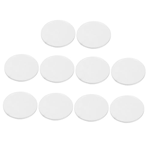 minkissy 10pcs Round Acrylic Display Bases for Miniature Collectibles Gaming Models and Cake Decorations Sturdy Transparent Holders for Micro Landscapes and Dioramas