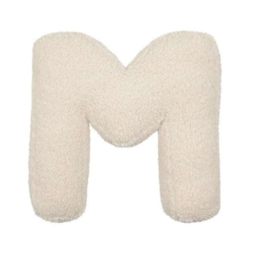 Cuscino decorativo morbido a forma di lettera iniziale da A a Z, cuscino decorativo per divano, camera da letto, soggiorno (M)