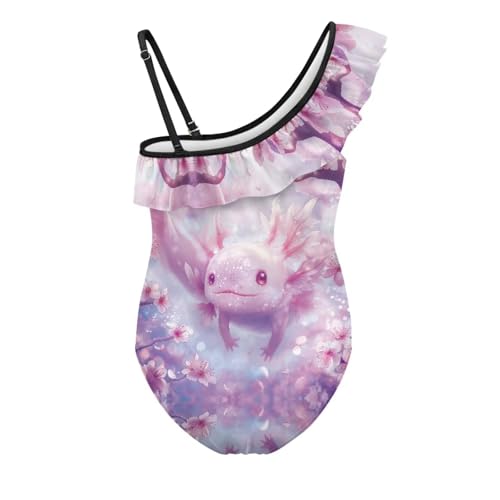 Image of Girls Swimsuit One Piece Ruffle Swimsuit Non-Slip Straps UPF 50+ for Girls Size 3-14 Years