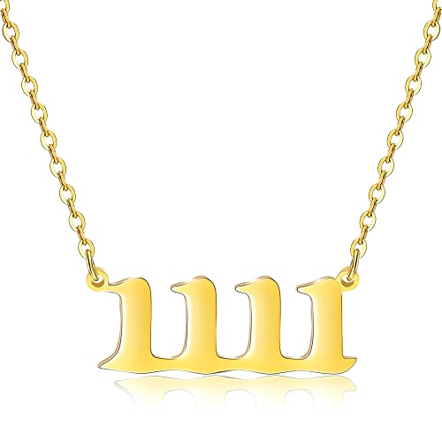 Engel Nummer Halskette Nummeriert Edelstahl Trendy Halsreif Personalisierte Halsketten Für Damen Und Herren Schmuck Geburtstagsgeschenke Gold Silber Anhänger Cover