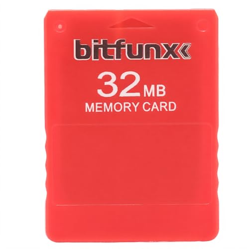Tarjeta de Memoria PS2 FMCB Gratis McBoot 32MB V1.966 para Consola de Juegos Sony Playstation2, Tarjeta de Almacenamiento de Datos Externa para Juegos de Alta Velocidad para (Rojo)