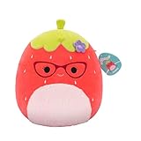 Squishmallows Original 12in Scarlet The Red Strawberry with Glasses and Flower Pin – Official Jazwares Plush (Medium-Sized)