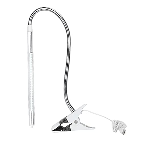 Led Desk Lamp With Clamp, Portable Usb Led Clip Table Lamp Adjustable Desk Light For Manicure Reading Eyebrow Trimming Office Tattoo(Pearl White) #TOP12