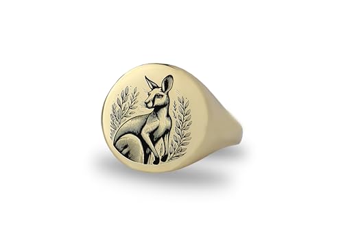 Bague chevalière kangourou en or 14k : l'esprit sauvage d'un bijou audacieux