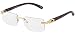Produktbild Elite Piloten-Sonnenbrille, rund, rechteckig, Metall und Holz, Gold (Gold - Cherry Wood Clear), Large