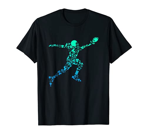 Football Calligram Team Sport Love Football Camiseta