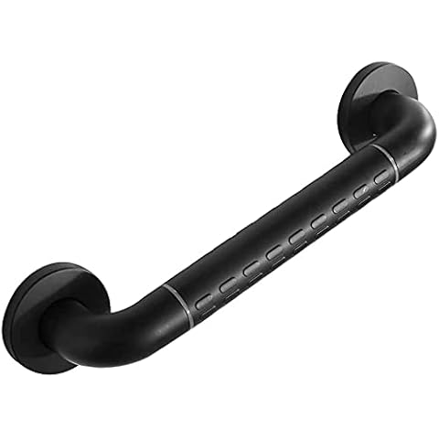 Grab Bars for Bathroom, Black Nylon Casing Grab Bar, Stainless Steel Bathroom Straight Handle, Barrier-Free Safety Rails, Wall-mounted Non-Slip Support Handrail, Sturdy Shower Grab Handle Toilet Auxil Cover