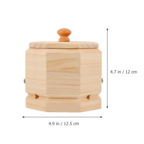 Caja de moxa de madera maciza pulida a mano sin pintura 2