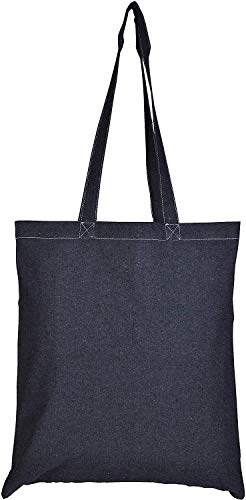5-Pack-BLACK-Color-Recycled-Cotton-Bag-15X16-with-27-inch-handle-reusable-grocery-bags-55-oz-canvas-eco-friendly-super-strong-washable-BLACK-5
