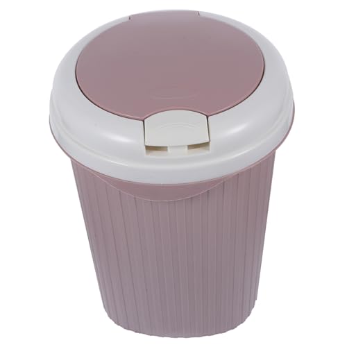 Bote de basura compacto rosa para hogar y oficina miniatura 1