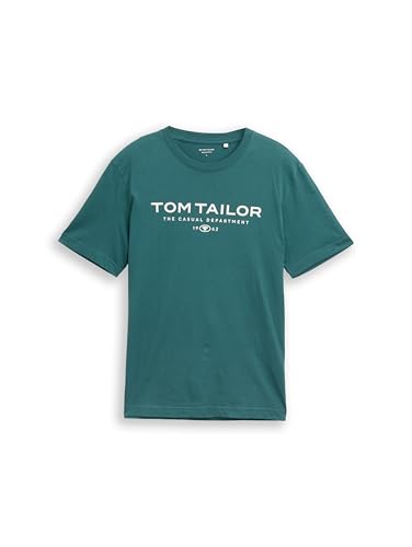 TOM TAILOR T-Shirt mit Foto-Print, Sky Captain Blue, L – Ansicht 5