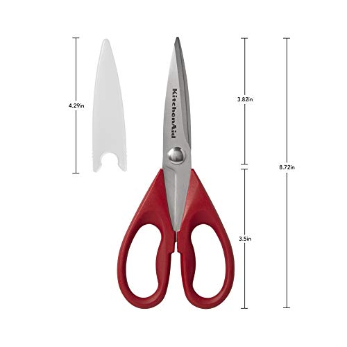 image for KitchenAid All Purpose Shears with Protective Sheath, 8.72-Inch, Red, 