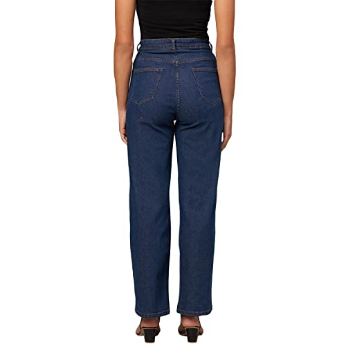 Image of KOTTY Women's High Rise Cotton Lycra Blend Ankle Length Relaxed Fit Jeans