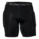 PEARL IZUMI Men's Transfer Padded Liner Shorts, Cycling Short with Hex Padding for Impact Protection, Moisture-Wicking, Black, Large
