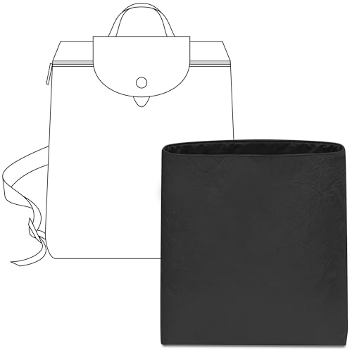 FANJI Project Bolsa organizadora para mochila Longchamp Le-Pliage Original M, ajuste personalizado, preto, fosco, médio, leve, resistente à água, com acessórios para porta-copos