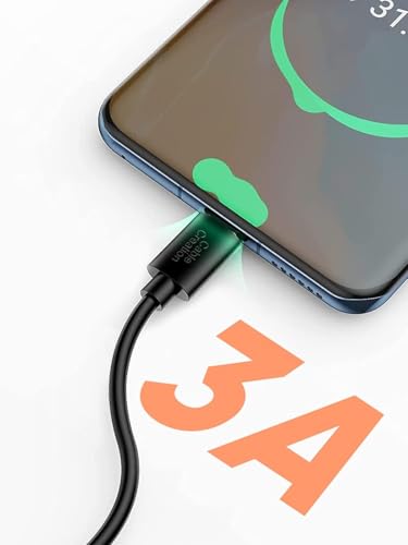 Image of CableCreation Type C to Type A Cable[3-Pack],0.5 ft Short USB C Cord with 56K Resistor, Compatible MacBook 12 inch, Galaxy S8 /S8 Plus, Black | Type C Data Cord for Power Bank, Galaxy S23, iPad Pro iPad mini, iPad Pro,iPhone 15 /16, Android Auto /Phone, PS5 Controller