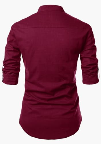 Image of Men's Cotton Blend Short Playful Mix Color Kurta - Pack 2