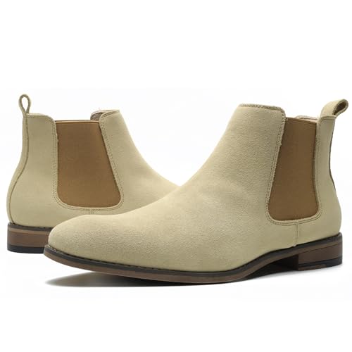 Image of Cestfini Chelsea Boots Men Classic Elastic Dress Boots Casual Men's Chelsea Ankle Boots