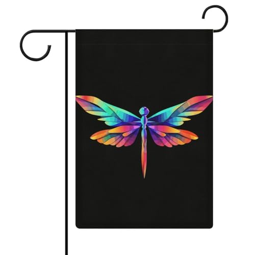 Dragonfly Garden Flag Welcome Yard Outdoor Flag Banner Tapestry for Holiday Party Decor
