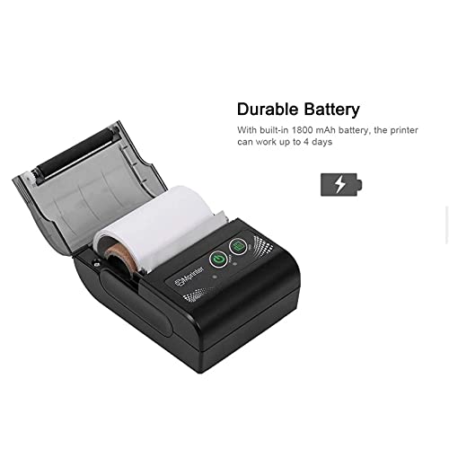 Lwieui Ontvangstprinter USB + Bluetooth thermische bonprinter 48 mm telefoonbediening compatibel voor IOS Android voor supermarkten coffeeshop (kleur: zwart, maat: één maat) - Image 4