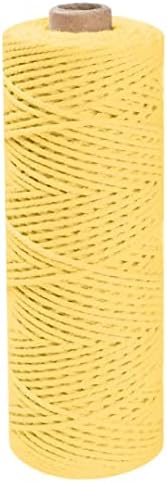 Maxee 3mm x 200m 100% Cotton Macrame Cord Cotton Rope Thread Lace Thread for handicrafts, Wedding and Christmas Decorations, Plant Hangers - white