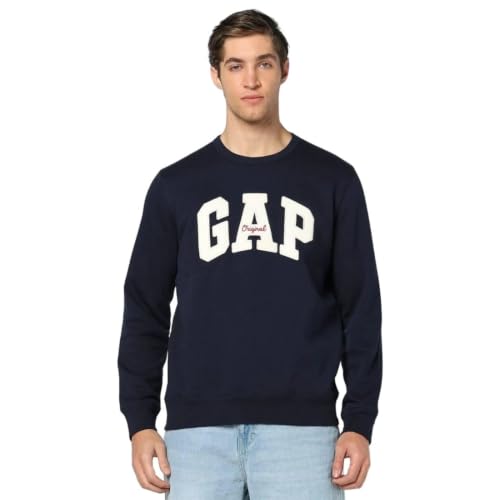 Image of Gap Men Embroidered Standard Fit Crew Full Sleeve Sweatshirt