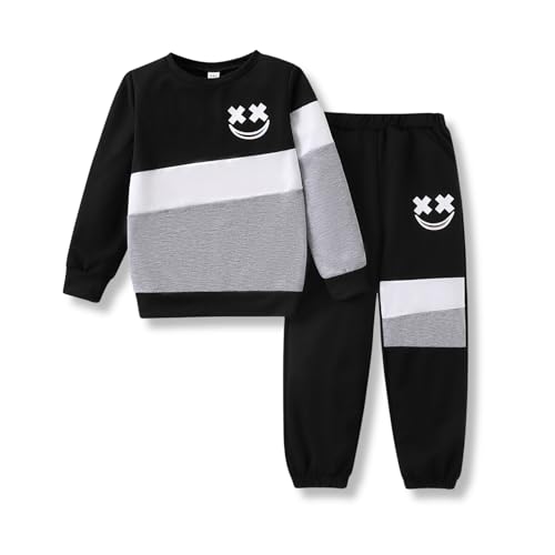 Size 3-12 Years Toddler Boys Clothes Long Sleeve Sweatshirt & Pants 2PCS Casual Kids Boys Fall Outfits Sets