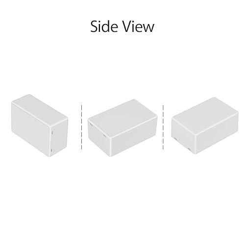 Miniatura 6 de LeMotech Project Box - Caja de 5 piezas de plástico ABS para proyectos eléctricos, caja de conexiones pequeña para electrónica, color blanco, 2.75 x