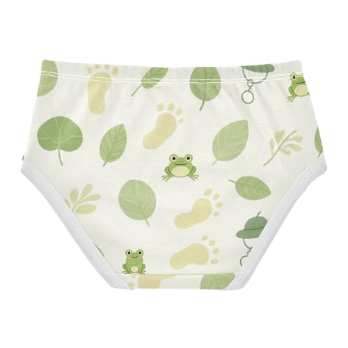 Girls' Underwear Footprints Frog Plant Toddle Brief Panties 2-8 Years 203007542