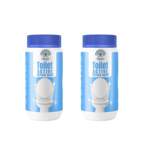 Image of Active Oxygen Toilet Cleaner Powder - Powerful Toilet Bowl Stain Remover & Deodorizer for Deep Bathroom Cleaning (2, G-200)