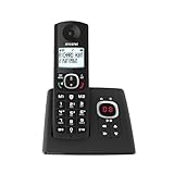 ALCATEL F530 Voice - Teléfono inalámbrico DECT con contestador automático - Gran Pantalla retroiluminada - Manos Libres - Bloqueo de Llamadas - 2 Teclas de Memoria Directa - Negro